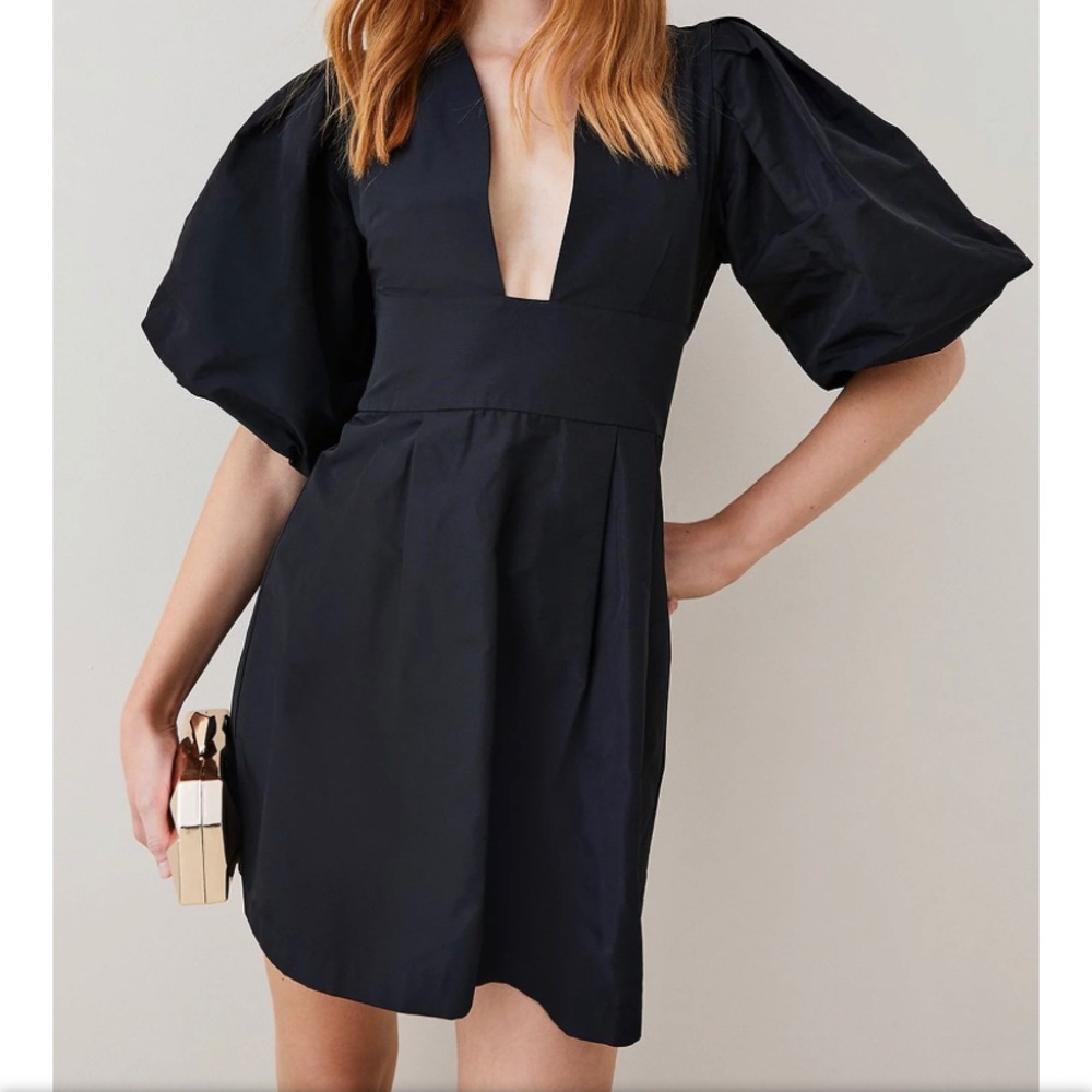 Karen Millen Taffeta Puff Sleeve mini dress- NWT!